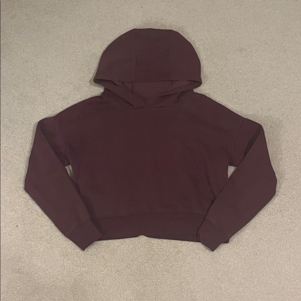 Kids Cropped Purple Sweatshirt